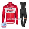 Cykeltrøje Langærmet + Bib Cykelbukser 2017 Lotto Soudal Dame N001 Vinter Thermal Fleece